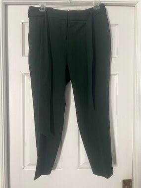 Lane Bryant Black Straight-Leg Pants with Waist Tie